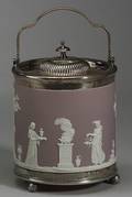 Wedgwood Lilac Jasper Dip Biscuit Jar and Cover