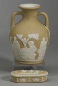Two Wedgwood Yellow Jasper Dip Items