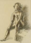 Chaim Gross AustrianAmerican 19041933 Seated Female Nude 1933