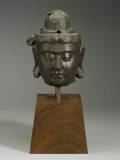 Life Size Cast Iron Head of a Boddhisatva