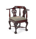 Chippendale style mahogany corner chair