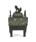 Bronze cloisonn censor