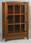 Arts  Crafts Oak China Closet