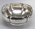 Arts  Crafts Hammered Sterling Silver Lobed Bowl