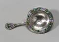 Enameled Sterling Silver Tea Strainer