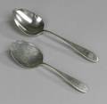 Arthur Stone Sterling Silver Berry Spoon and Flat Server