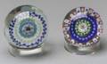 Antique Baccarat Dupont and Bristol Millefiori Paperweights