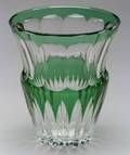Baccarat Overlay Cut Glass Vase