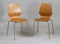 Pair of Bent Plywood Side Chairs