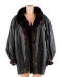 Yves St Laurent Fourrures Mink Lined Cocoon Coat
