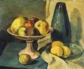 Continental School 20th Century Still Life with Fruit and Ceramic Compote