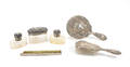 Six sterling mounted dresser articles