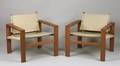 Four Modern Teak Armchairs
