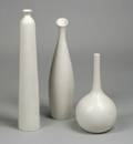 Three Contemporary White Pottery Vases