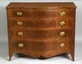 Federal Mahogany Veneered and Inlaid Serpentine Chest of Drawers