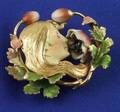 Art Nouveau Enamel Watch Pin