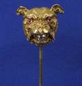 Antique 14kt Gold Bulldog Stickpin