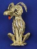 18kt Gold and Gemset Dog Brooch