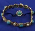 14kt Gold and Turquoise Bracelet and Ring