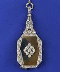 Art Deco Agate and Diamond Lorgnette