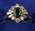 Emerald and Diamond Ring
