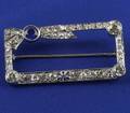 Art Deco Platinum Sapphire and Diamond Brooch