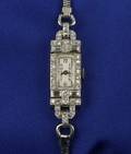 Art Deco Platinum and Diamond Wristwatch