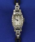 Ladys Platinum and Diamond Wristwatch
