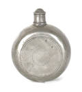 American pewter flask 18th c