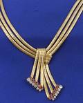 18kt Gold Ruby and Diamond Necklace