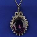 Edwardian Amethyst and Diamond Pendant