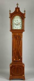 Federal Mahogany Inlaid Tall Case Clock