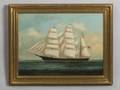Chinese Export School 18th Century Portrait of the American Clipper Ship The Almeda