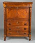 Classical Tiger Maple Childs Secretaire Abattant