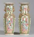 Pair of Rose Medallion Porcelain Vases