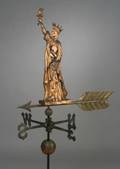 Copper and Iron Statue of Liberty Weather Vane