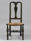 Queen Anne Black Painted Side Chair