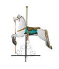 Carved and painted carousel horse