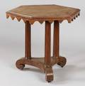 Gothic Revival Mahogany Veneer Center Table