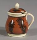 Pearlware Balusterform Mustard Pot and Cover