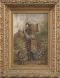 American oil on board of a black cotton picker