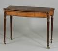 Federal Mahogany and Tiger Maple Veneer Card Table