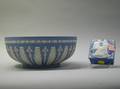 Wedgwood Light Blue Jasperware Fruit Bowl and a Jasperware Box