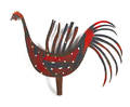 Contemporary sheet iron rooster weathervane