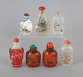 Seven Chinese glass snuff bottles