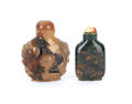 Two Chinese agate snuff bottles