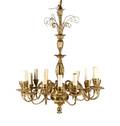Continental 16 Arm Chandelier 19th Century