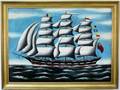 L 19th C British Clipper Ship Oil Painting