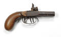 European double barrel percussion pistol