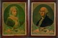 Pair of chromolithographs of George and Martha Washington